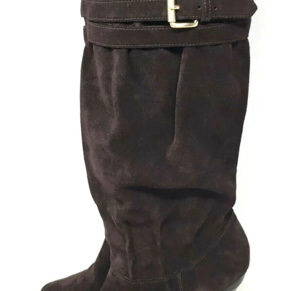 Micheal Kors Kincade Slouchy Mid Calf Heeled Suede Boots Size 7 1/2 M